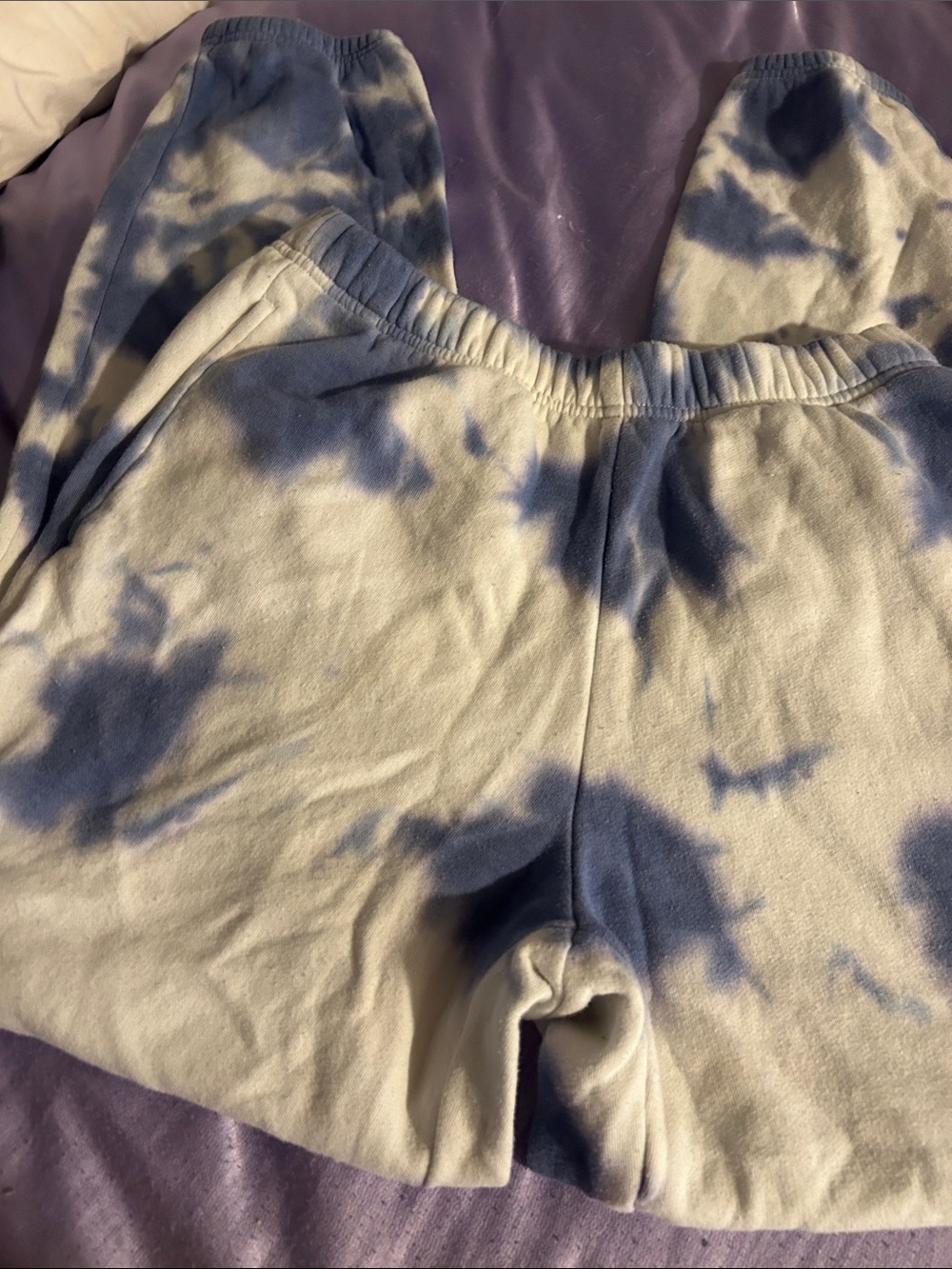 wild fable Blue and Cream Tie-Dye Sweatpants